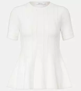 Эпоха пеплум ажурный топ Max Mara, белый