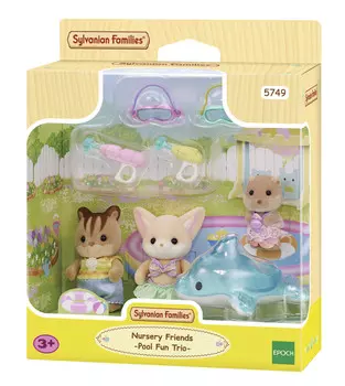 Эпоха, Развлечение у бассейна Детское трио Sylvanian Families