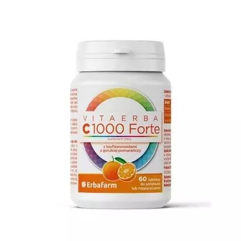 Эрбафарм, Vitaerba витамин С 1000 Форте, Иммунитет, БАД, 60 таб Inna Marka