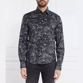 Эргономичная рубашка приталенного кроя Hugo, черный