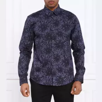 Эргономичная рубашка приталенного кроя Hugo, синий