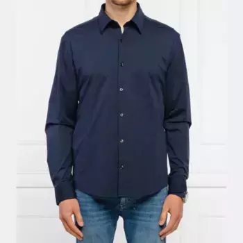 Эргономичная рубашка приталенного кроя Hugo, синий