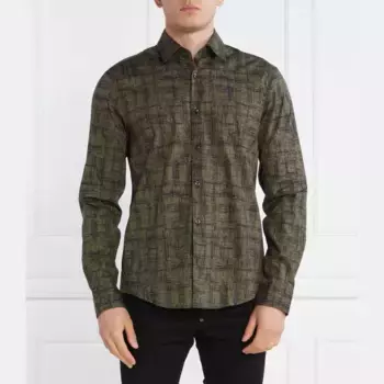 Эргономичная рубашка приталенного кроя Hugo, зеленый