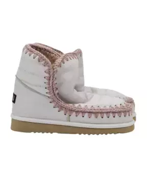 Эскимосские сапоги из специальной овчины с перфорированным эффектом Mou, белый