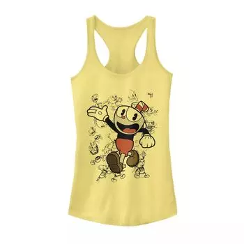 Эскизы персонажей Juniors' Cuphead Желтая майка с графическим рисунком Licensed Character