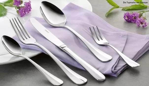 Эсмейер 32 шт. Набор столовых приборов для меню 'СОФИЯ' Багет 18/10 нержавеющая сталь полированная твердый специальный материал толщина - 8 человек Esmeyer