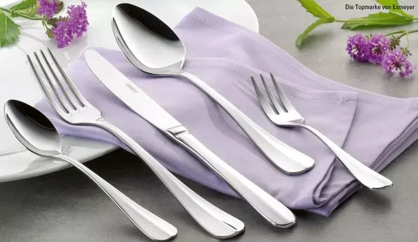 Эсмейер 40 шт. Набор столовых приборов для меню 'СОФИЯ' Багет 18/10 нержавеющая сталь полированная твердый специальный материал толщина - 8 человек Esmeyer