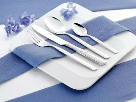 Эсмейер 48 шт. Набор столовых приборов для меню 'МИРИАМ' 18/10 полированная нержавеющая сталь, толщина специального материала 3,0/2,5 мм - декор - 12 человек Esmeyer