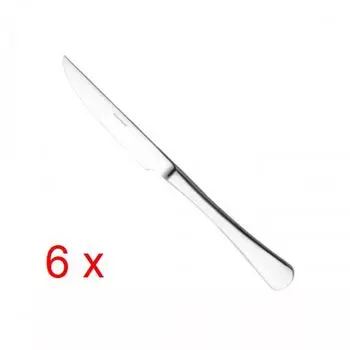 Эсмейер 6 шт. Нож для пиццы для стейка 'SYLVIA', дополнение к набору столовых приборов - полированная нержавеющая сталь 18/0 - классика вне времени Esmeyer