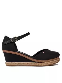 Эспадрильи Basic Close Toe Mid Wedge Tommy Hilfiger, черный