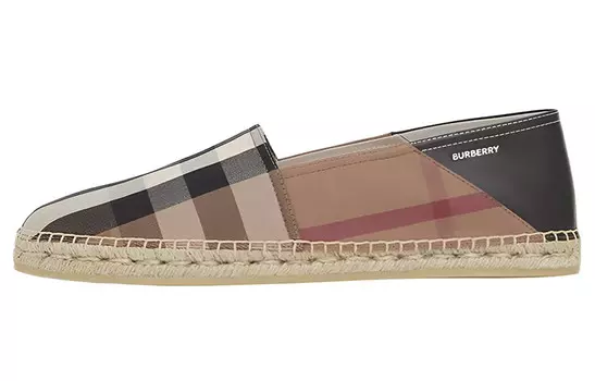 Эспадрильи Burberry с клетчатым принтом, серо-коричневый