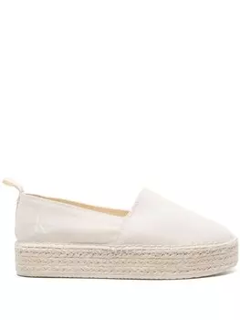 Эспадрильи Calvin Klein Jeans 35 мм на плоской подошве с логотипом, белый