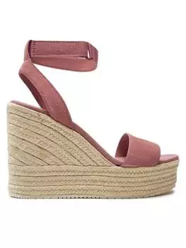 Эспадрильи Calvin Klein Jeans Wedge Sandal Su Mg Btw, розовый