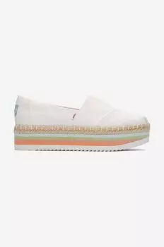 Эспадрильи Canvas Rainbow на платформе Rope High Toms, белый