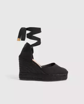 Эспадрильи Carina из натурального хлопка с застежкой-бантом Castaer, черный