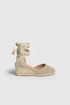 Эспадрильи Carina на танкетке из парусины Castaer, светло-бежевый