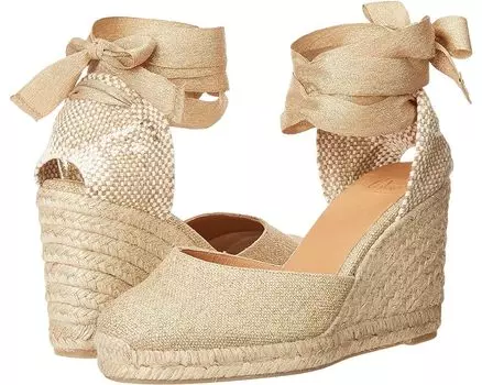 Эспадрильи CASTANER Carina 80 Wedge, цвет Oro Claro