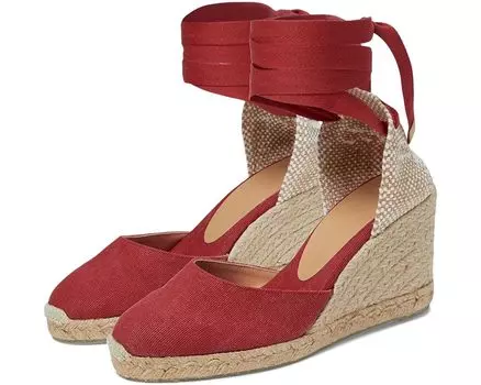 Эспадрильи CASTANER Carina 80 Wedge, красный