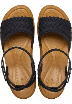 Эспадрильи Crocs, черный металлик