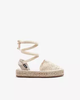 Эспадрильи для девочек, подошва эспарто и регулируемый шнур Conguitos, белый