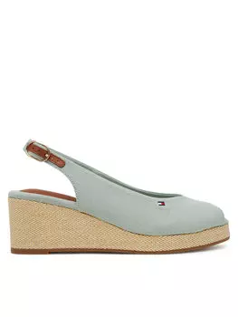 Эспадрильи Flag Mid Wedge Espad Slingback FW0FW08595 Tommy Hilfiger, голубой