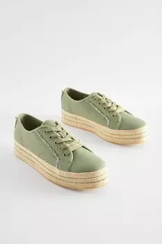 Эспадрильи Forever Comfort на подошве Next, зеленый