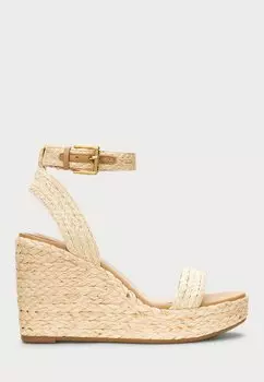 Эспадрильи HILARIE IV BRAIDED RAFFIA ESPADRILLE Lauren Ralph Lauren, бежевый