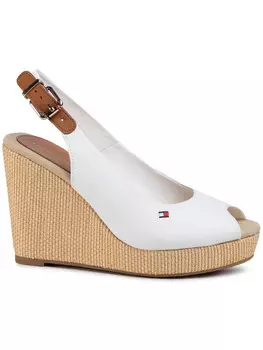 Эспадрильи Iconic Elena Sling Back Wedge Tommy Hilfiger, экрю