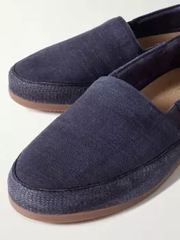 Эспадрильи из окрашенного в готовом виде холста MULO, темно-синий