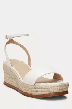 Эспадрильи leona из кожи наппа Lauren Ralph Lauren, белый