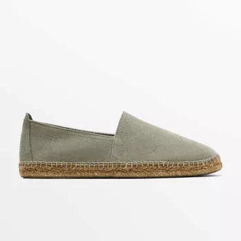 Эспадрильи Massimo Dutti Split Suede, серый