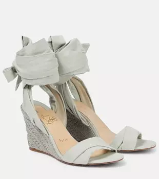 Эспадрильи melides du desert 85 на танкетке Christian Louboutin, серый