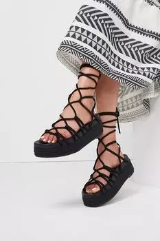 Эспадрильи на бретелях на платформе Forever Comfort Next, черный