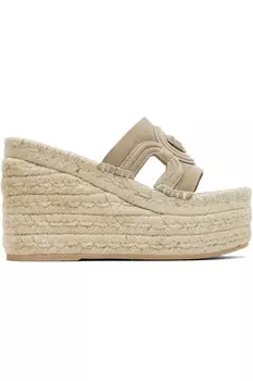 Эспадрильи на каблуке Medusa '95 Versace, бежевый