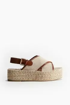 Эспадрильи на платформе H&M, бежевый