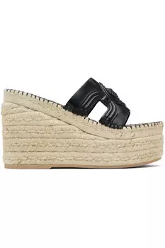 Эспадрильи на платформе Medusa с каблуком Versace, черный