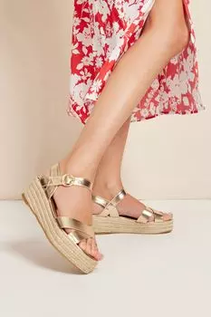 Эспадрильи на платформе с перекрещенными ремешками Friends Like These, желтый