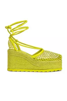 Эспадрильи на шнуровке стрейч Bottega Veneta, цвет Kiwi