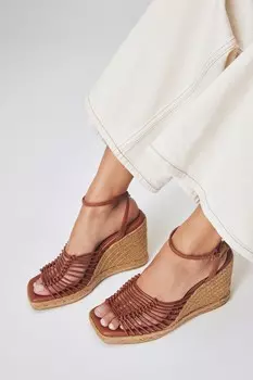 Эспадрильи на танкетке Forever Comfort с прямоугольным носком Next, коричневый