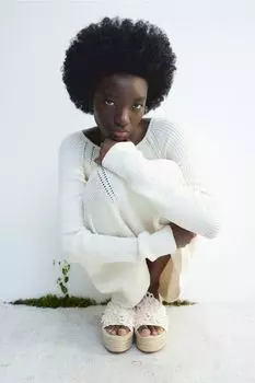 Эспадрильи на танкетке H&M, бежевый