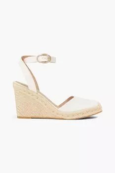 Эспадрильи на танкетке из твила STUART WEITZMAN, кремовый