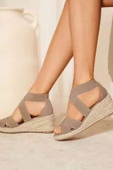 Эспадрильи на танкетке с эластичным ремешком Friends Like These, коричневый