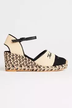 Эспадрильи на танкетке с логотипом Karl Lagerfeld, черный