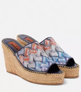 Эспадрильи на танкетке с зигзагом Missoni, разноцветный