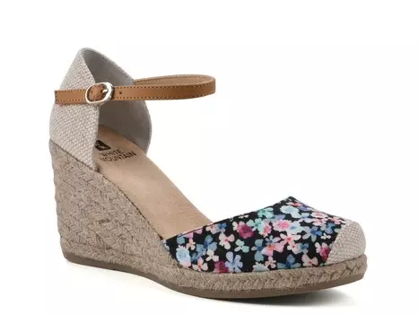 Эспадрильи на танкетке White Mountain Mamba, черный/бежевый