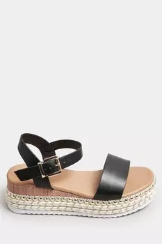 Эспадрильи очень широкого кроя состоящие из двух частей Yours, черный