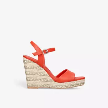 Эспадрильи Palma на танкетке из искусственной кожи с открытым носком Carvela, оранжевый