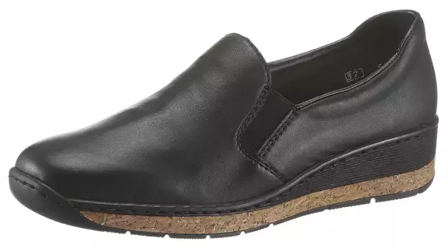 Эспадрильи Rieker, повседневная обувь, полуботинки на резинках, черный