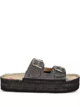 Эспадрильи с двойной пряжкой Love Moschino, черный