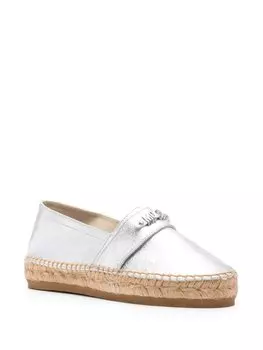 Эспадрильи с логотипом Moschino, серебристый